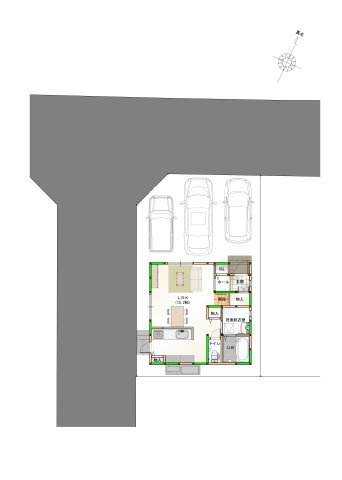 高知市高見町 ④　新築戸建ての土地図|④