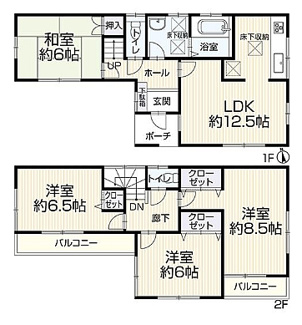 【間取り】 | 川口市上青木西３丁目　中古戸建