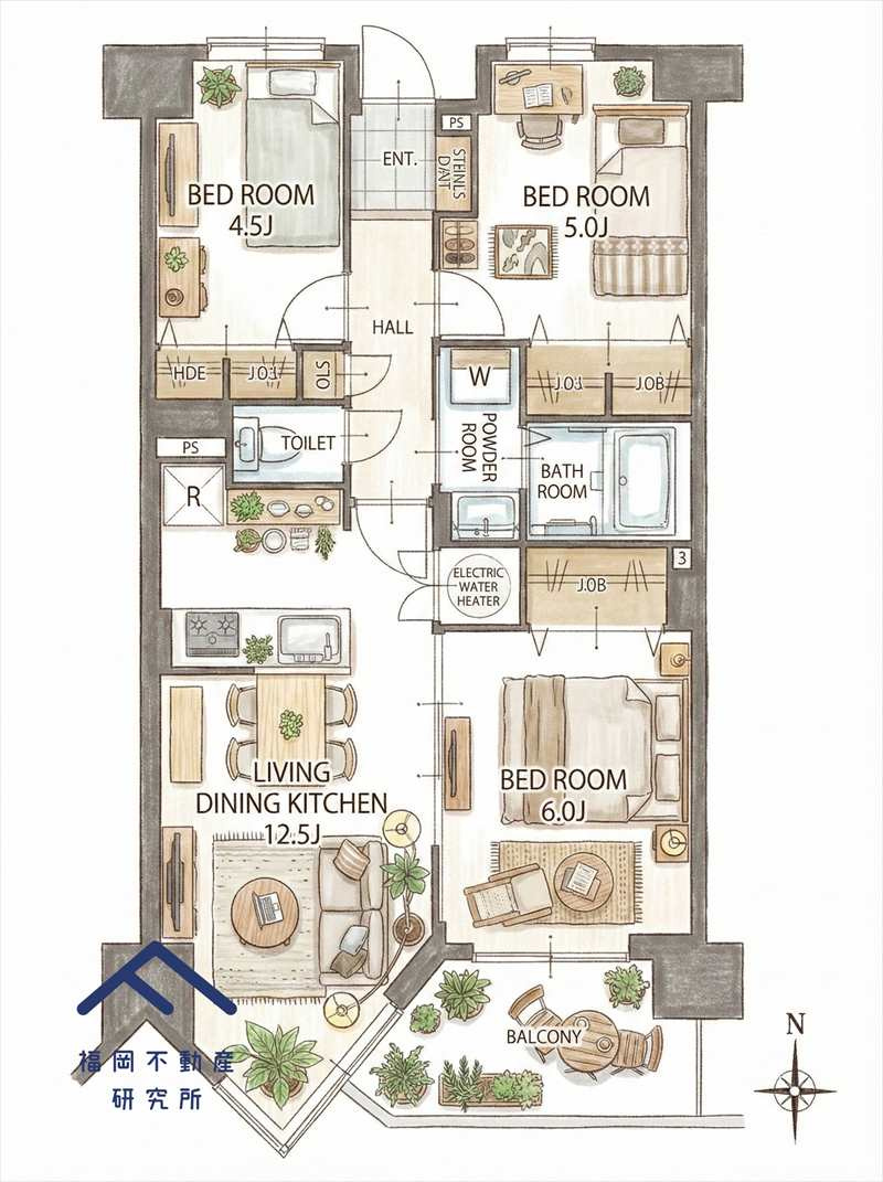 ロワールマンション和白5の間取り