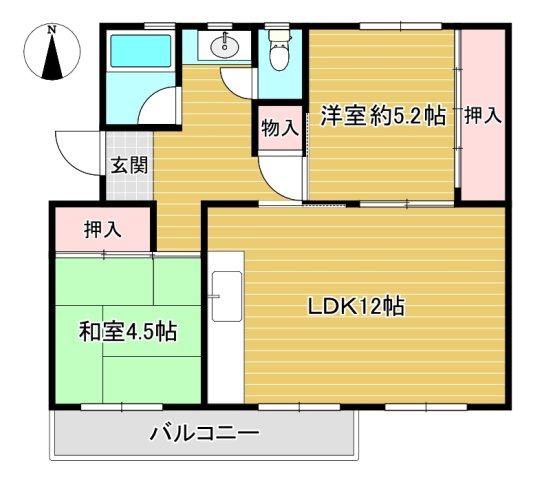 【間取り】 | 金剛第３住宅２１３号棟