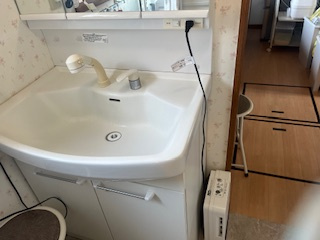 網走市潮見5丁目119戸建の独立洗面台