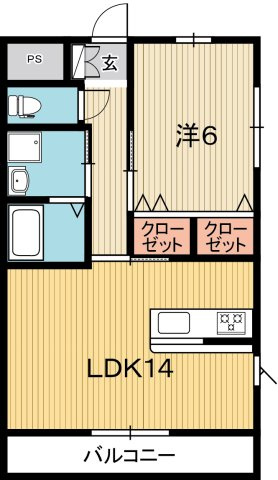 クレドール南川添の間取り