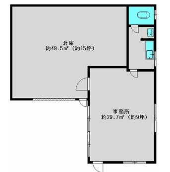 諸岡3丁目倉庫付事務所の間取り