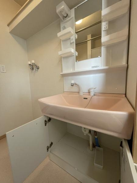 愛国ビレッジ６号館の洗面所