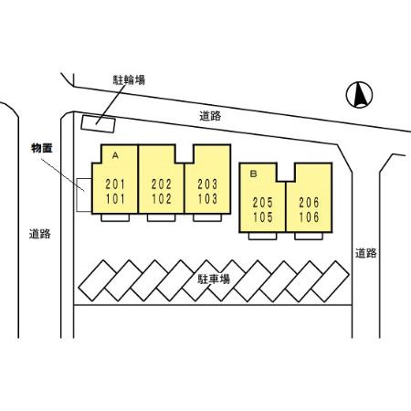 ストリームＮ　Ａ棟の区画図