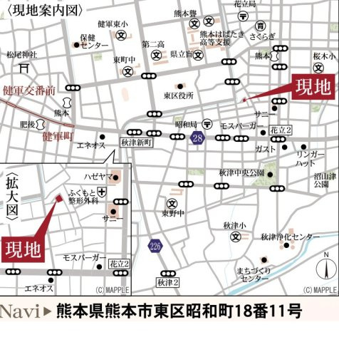 リーブルガーデン／東区昭和町第三／１号棟の地図