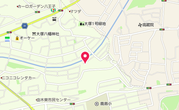 祝　成約済み　八王子市　大塚　新築戸建ての地図|～仲介手数料無料☆八王子ひなた不動産～　八王子市大塚　新築戸建て
