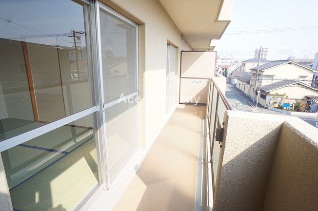 【バルコニー】 | 流町ビューハイツ | 南向きバルコニー☆陽当たり良好です！