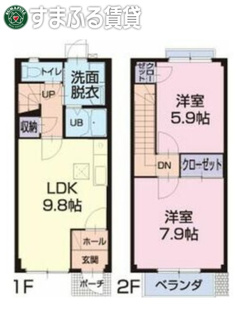【間取り】 | ルミエールセブンB　幸田町芦谷