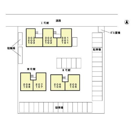 セジュール早水 Ⅰ号館の区画図