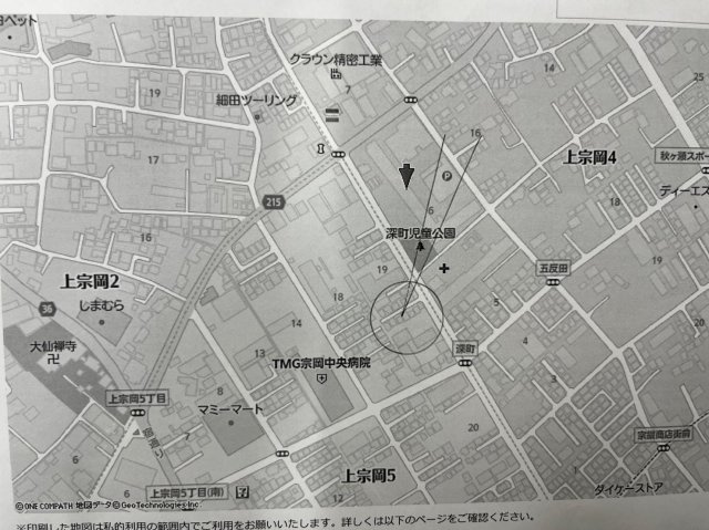 上宗岡5丁目　中古戸建ての地図