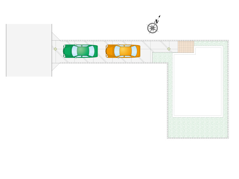 【３号棟　区画図】車縦列２台