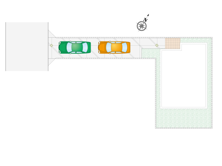【３号棟　区画図】車縦列２台