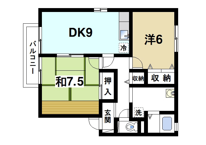 セジュールこもがわの間取り