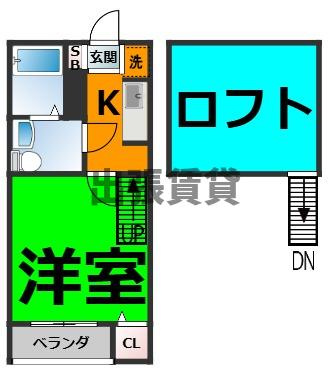 仲介手数料0円！コーポLSRの間取り