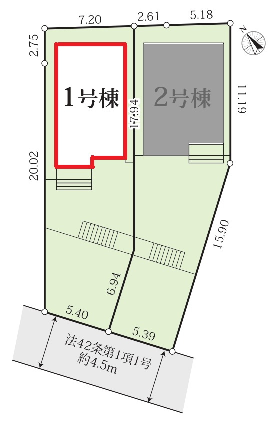 グラファーレみよし市三好町7期　全2棟　新築戸建の区画図