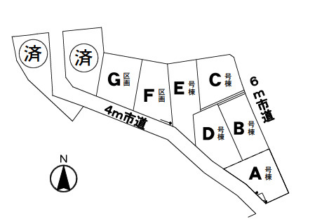 入間市南峯204　全5棟　新築戸建　の区画図