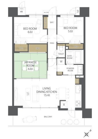 【間取り】サーパス医大南 
