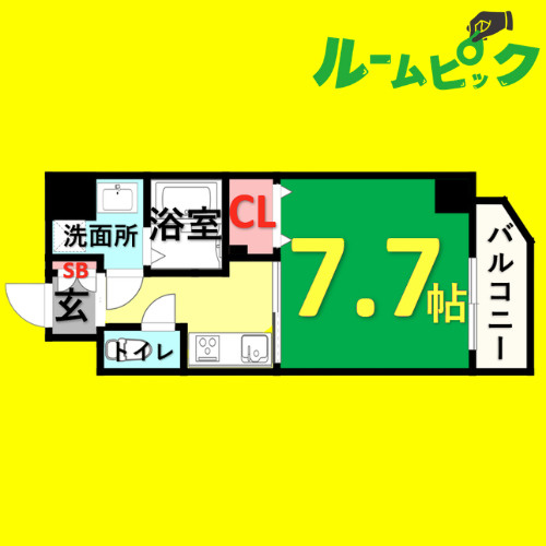 シェモア泉(旧名称:レジデンシア泉II)　名古屋市賃貸　仲介手数料無料の間取り