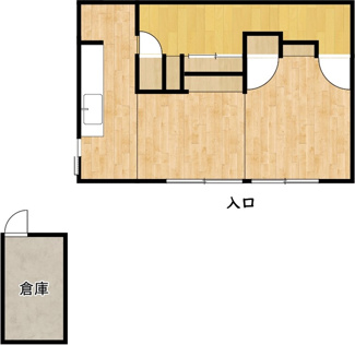 【間取り】 | 【戸建】うるま市与那城平安座(1LDK)