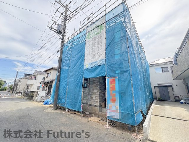 三郷市鷹野1丁目　新築戸建　全1棟の外観|現地の写真になります。