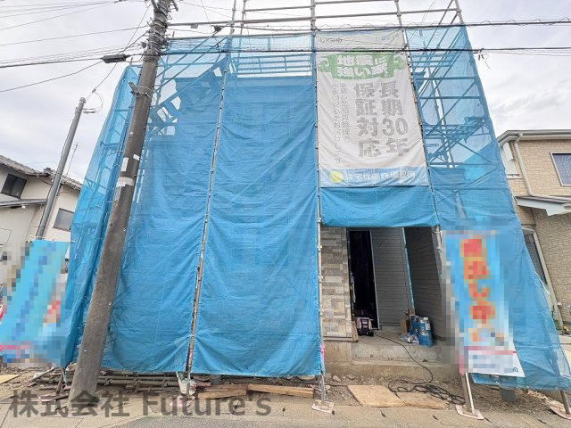 三郷市鷹野1丁目　新築戸建　全1棟の外観|現地の写真になります。