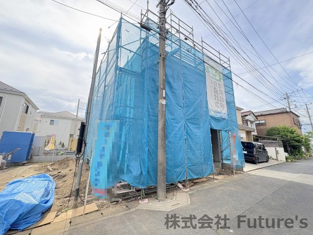 三郷市鷹野1丁目　新築戸建　全1棟の外観|現地の写真になります。
