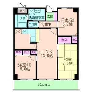 ハルフィー江坂の間取り