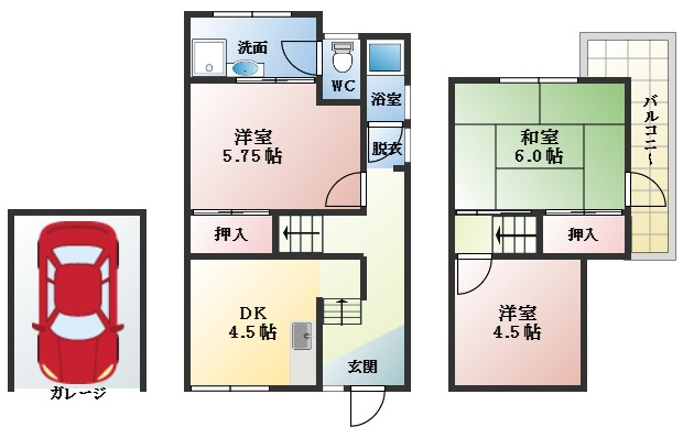 【間取り】 | 高見の里２丁目戸建