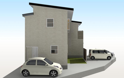 【外観パース】 | 建築条件付き宅地　高知市福井町　F号地（土地のみの場合1,900万円+水道引き込み料・分担金が必要） | イメージです