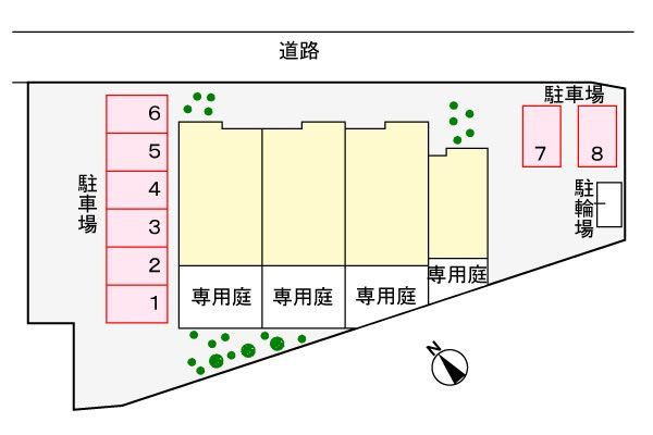 ヴィオラ　　刈谷市近郊の賃貸はクラスホームの駐車場