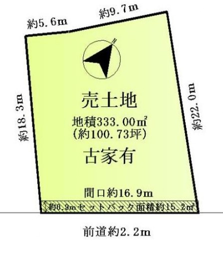 野洲市比江　建築条件無し売土地