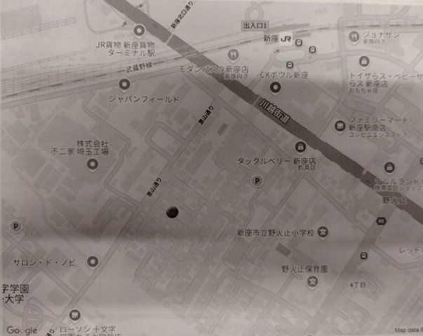 売地　新座市野火止四の地図