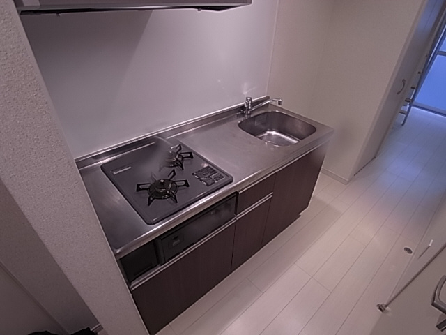 神戸市須磨区大池町５丁目のアパートのキッチン|システムキッチン（ガス２口）
