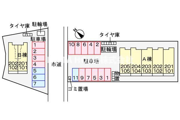 アイビーフラットＢの区画図