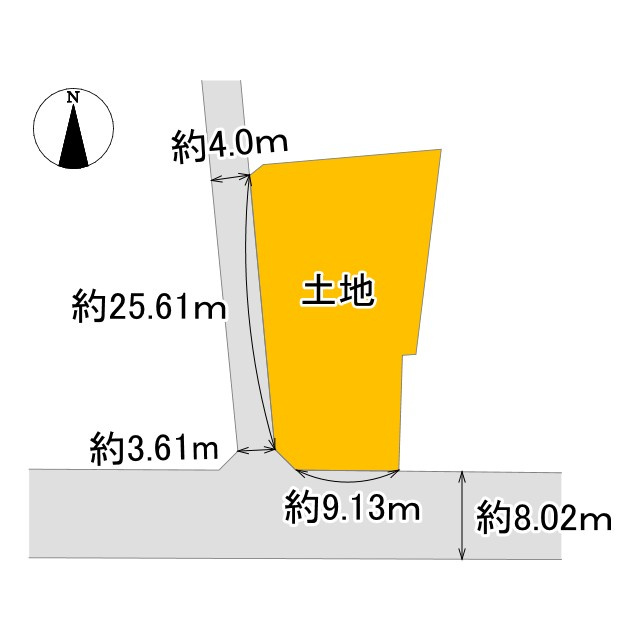 売土地　中央区天王町の土地図