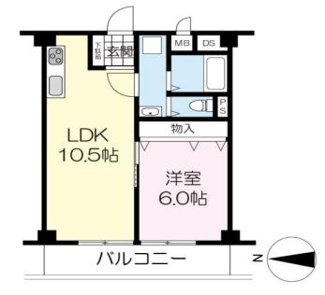 【間取り】 | シェトア塚口第一 | 単身様におすすめの１LDKの間取りです♪
