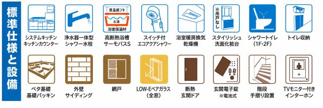 武蔵村山市伊奈平5丁目　新築戸建全2棟のその他|毎日の『使いやすい』を考えた充実設備を標準装備。快適性・安全性・デザイン性を兼ね備え、暮らしをより豊かにします。