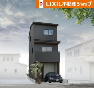【外観】 | 右京区梅津北浦町 | 《参考プラン外観イメージパース》実際の色味や材質とは異なる場合がございます。