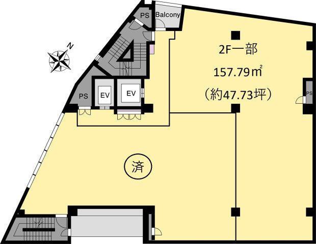 【間取り】 | I・Dビル | 2階一部
内装スケルトン