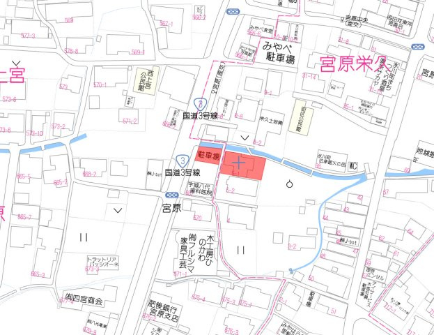 氷川町宮原　売り土地の地図