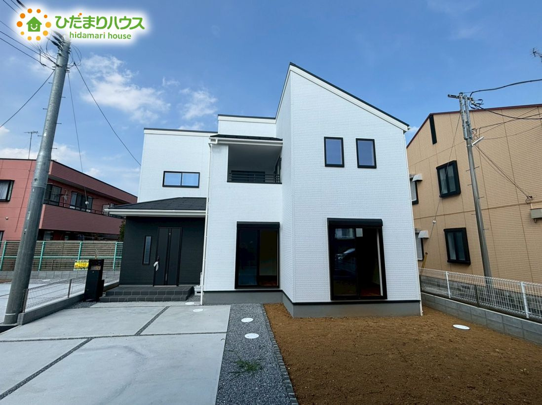 行田市長野3丁目　新築一戸建て　リーブルガーデン　04の外観|デザイナーズのようなお洒落な外観です(^^♪				