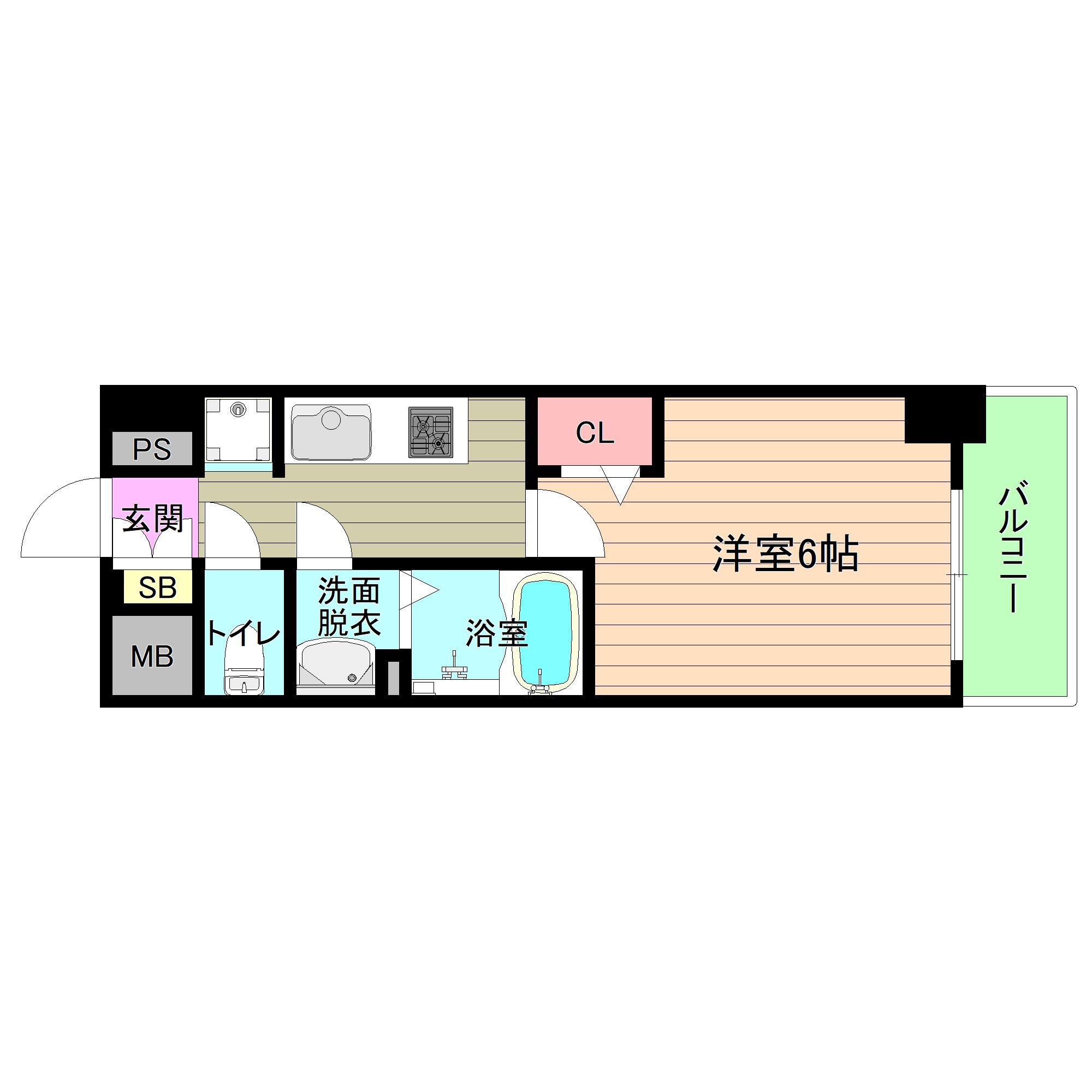 大阪市城東区鴫野西５丁目の賃貸マンションの間取り