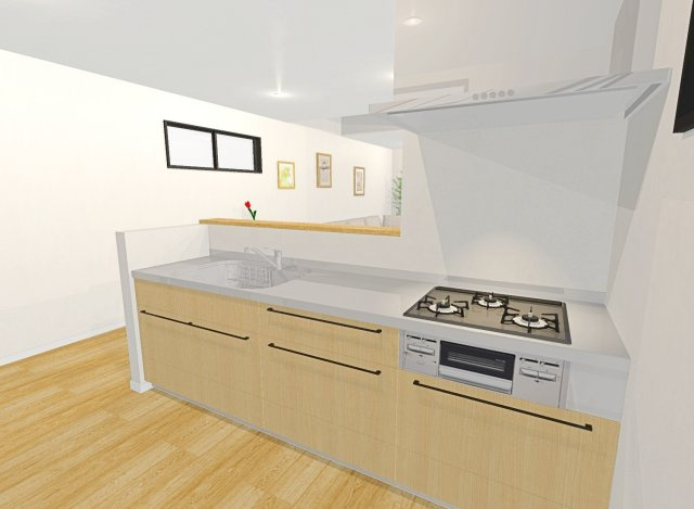 安満西の町　メインプラン　建築条件付き土地の完成予想図