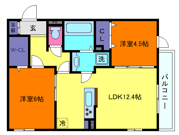D-room灘北通の間取り