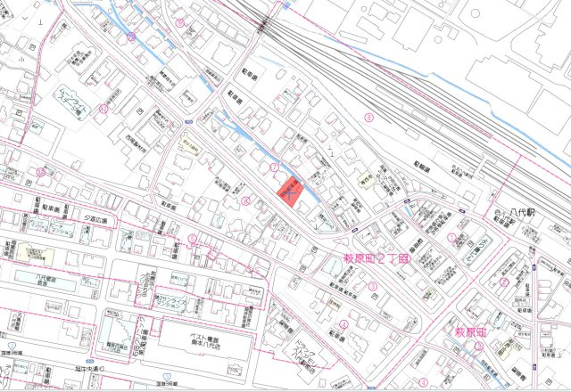 萩原町２丁目　売土地の地図