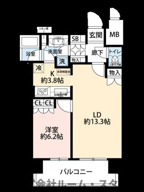 パークシティ武蔵小杉ミッドスカイタワーの間取り|間取り：1LDK　専有面積：54.31㎡　階数：27階