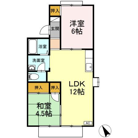 冬築タウンＢ棟の間取り