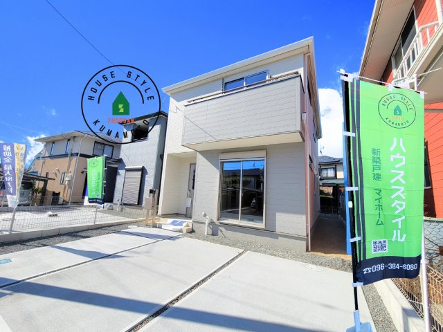 合志市須屋第12-2棟（2号棟）の外観|デザイン性のある外観です。