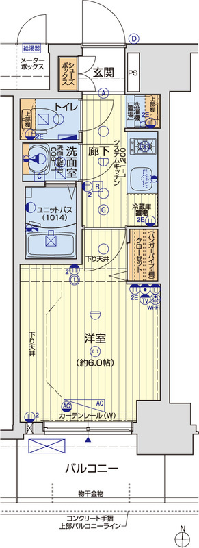 レオンコンフォート京橋EASTの間取り